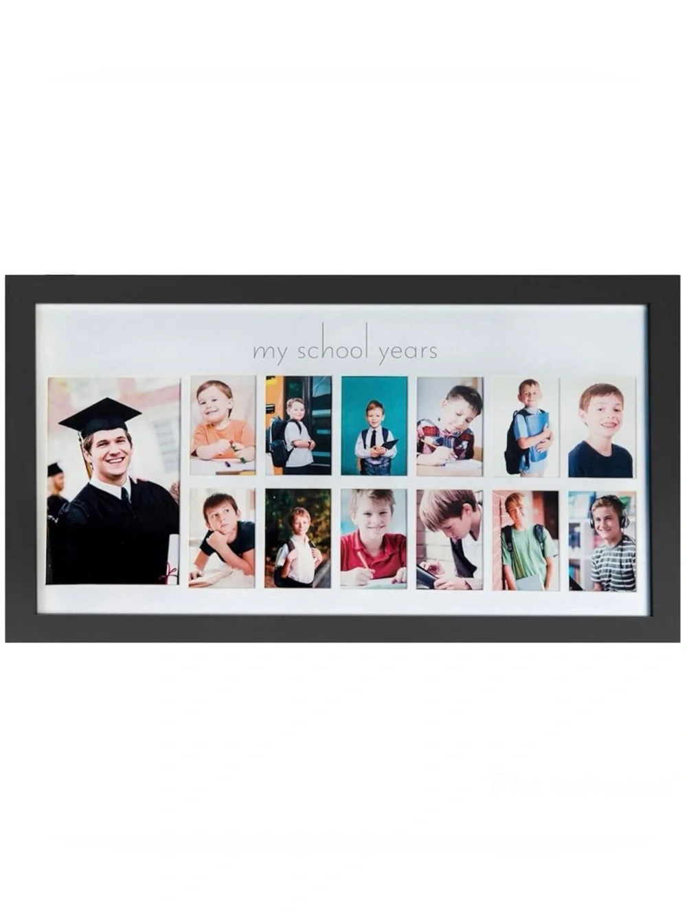 K-12 School Picture Day Photo Collage Frame | Graduation Black Wood Frame *NEW*